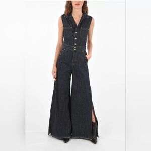 Diesel Dark Indigo Flare Jeans Jumpsuit